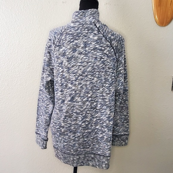 Christopher and Banks Women's Mesh Sweater/ Hoodie Grey Zip Up Size: Large - Picture 2 of 4